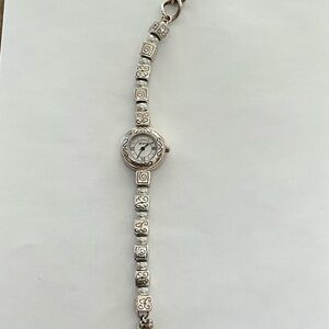 Brighton Silver Adjustable Women's Watch with Decorative Links
